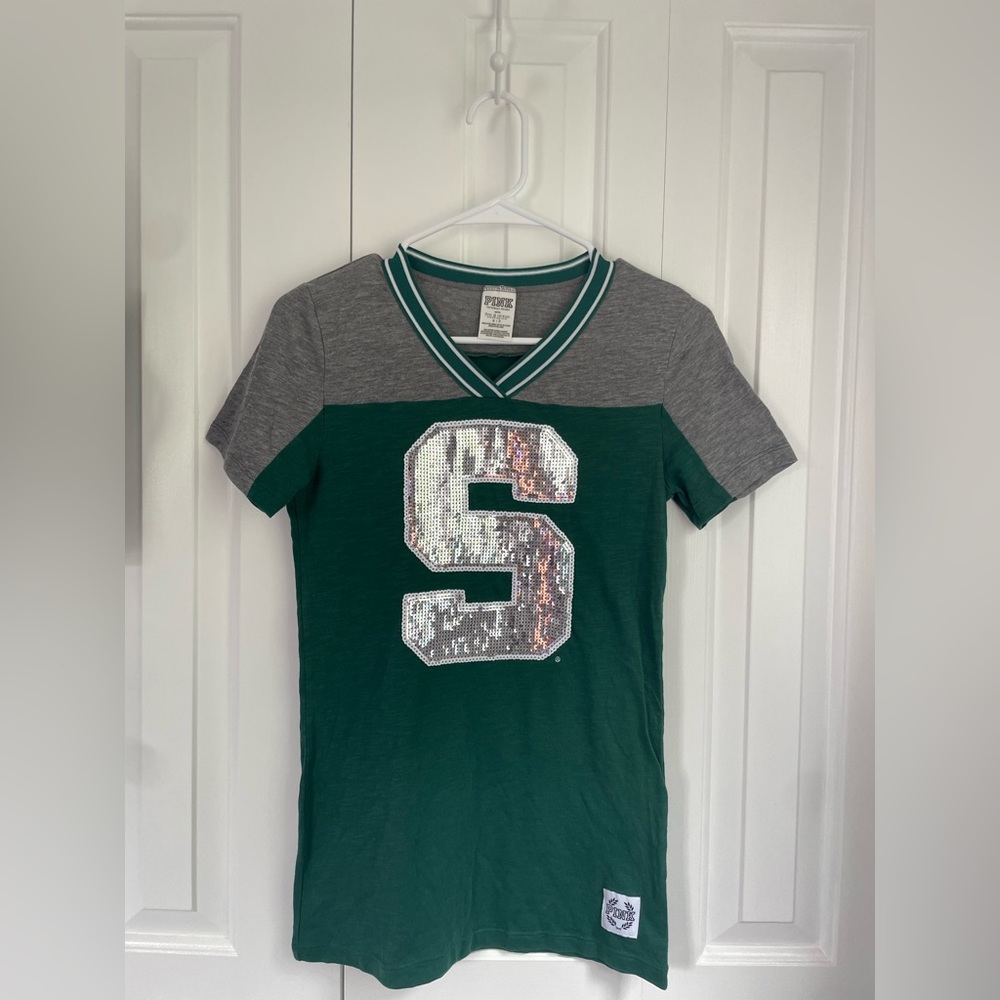 Michigan State PINK Tshirt in Size Small